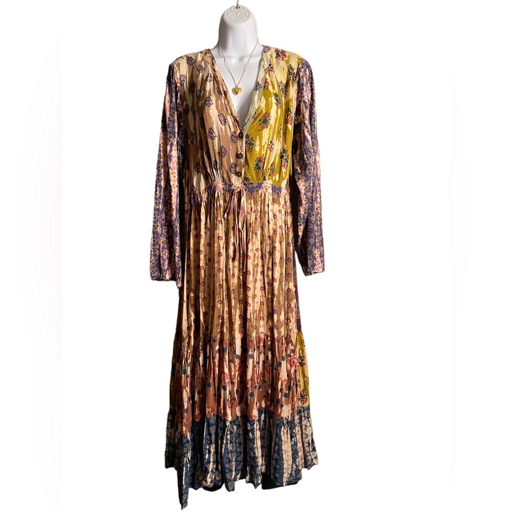 Sacred Threads Multicolor Bohemian Maxi Dress - image 1